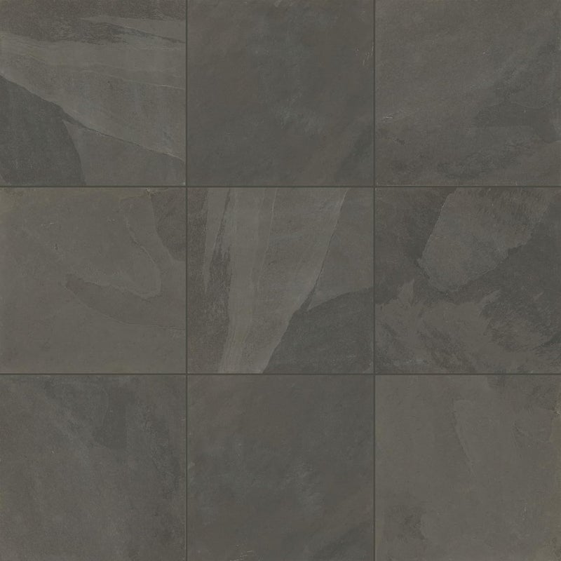 Daltile Natural Stone Slate 12" x 12" in Natural Cleft Brazil Black (6 PC per Carton) (5.82 SQFT per Carton) - Image 1